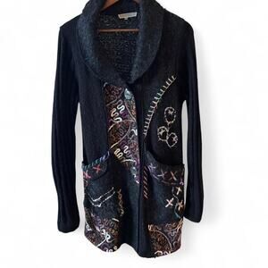 felted long boho cardigan